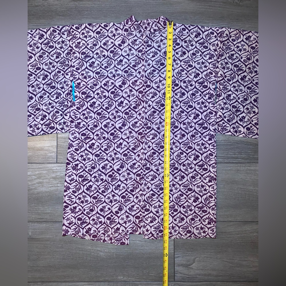 VGUC Beautiful Vintage Handmade Traditional Haori Jacket Kimono Floral Silk(?) - Picture 6 of 16